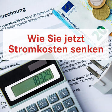 Senken Sie Stromkosten und damit Ihre Jahresabrechnung.