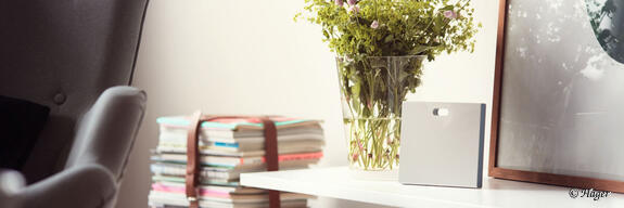 Die Smartbox fügt sich durch zeitloses Design unauffällig in Ihre Wohnung ein.